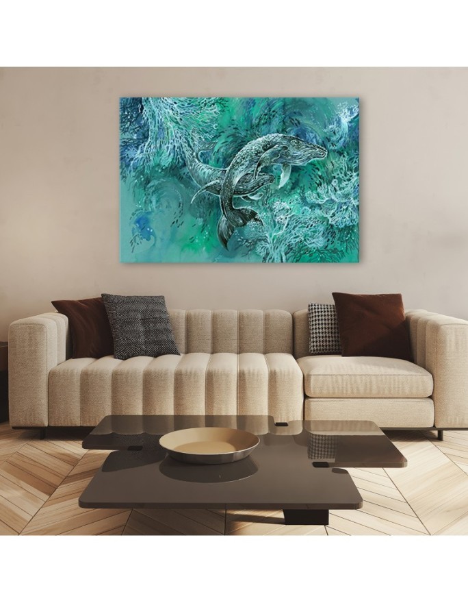 A pair of humpback whales - Maritime Canvas prints | FEEBY