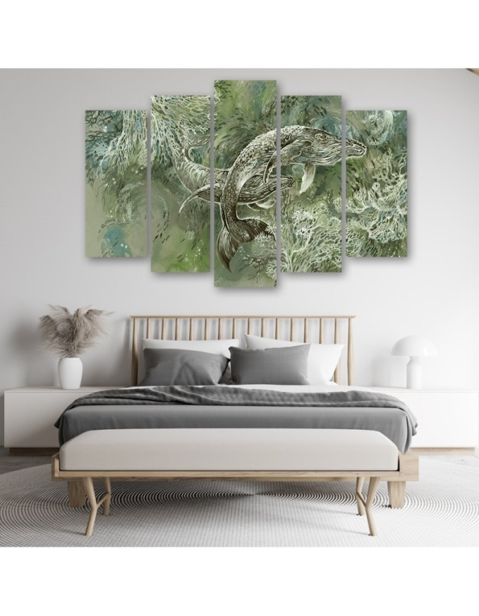 A pair of humpback whales - Maritime Canvas print | FEEBY