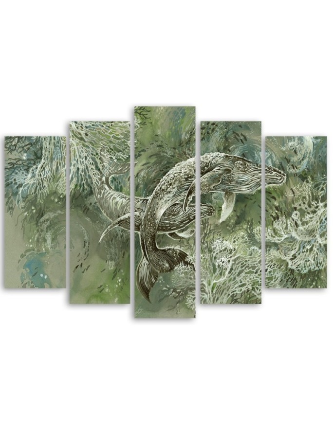 A pair of humpback whales - Maritime Canvas print | FEEBY