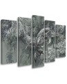 Abstract canvas painting - Pair of humpback whales | FEEBY