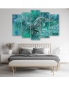 Abstract canvas painting - Humpback whale couple | FEEBY