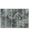 Abstract canvas painting - A pair of humpback whales | FEEBY