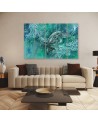 Abstract canvas painting - A pair of humpback whales | FEEBY