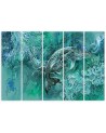 Abstract canvas painting - A pair of humpback whales | FEEBY