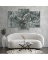 Abstract canvas painting - A pair of humpback whales | FEEBY