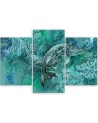 Abstract canvas painting - A pair of humpback whales | FEEBY