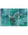 Abstract canvas painting - A pair of humpback whales | FEEBY