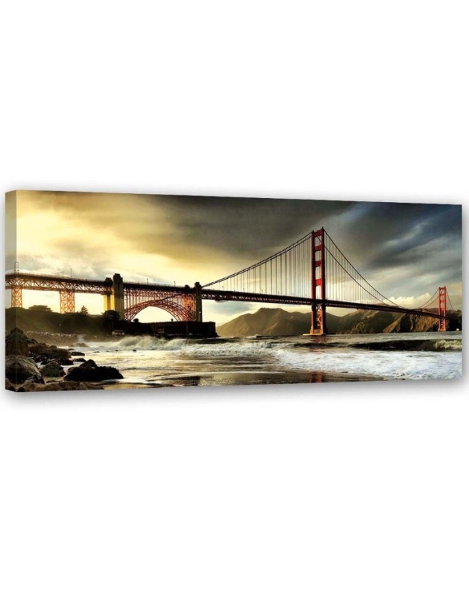 Modern Canvas paintings for the office - View of the Brooklyn Bridge | FEEBY