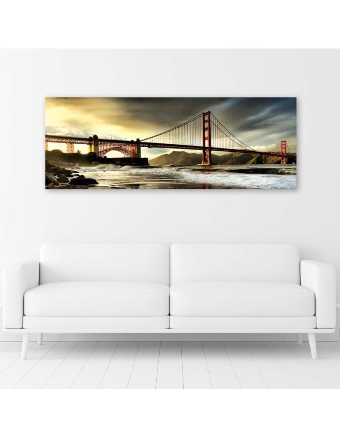 Modern Canvas paintings for the office - View of the Brooklyn Bridge | FEEBY