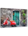 Modern Canvas paintings for the living room - Red scooterTuscany | FEEBY