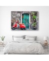 Modern Canvas paintings for the living room - Red scooterTuscany | FEEBY