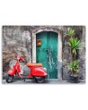 Modern Canvas paintings for the living room - Red scooterTuscany | FEEBY