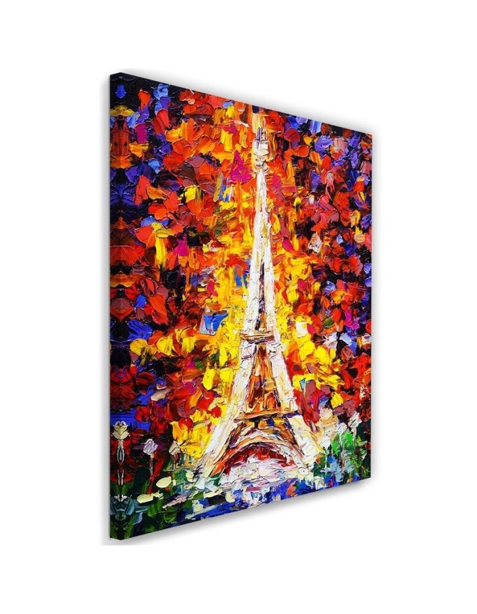 Canvas prints for the living room - Painted Eiffel Tower | FEEBY