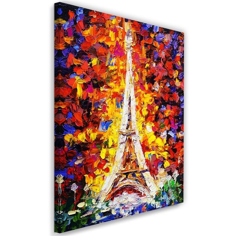 Canvas prints for the living room - Painted Eiffel Tower | FEEBY