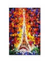 Canvas prints for the living room - Painted Eiffel Tower | FEEBY