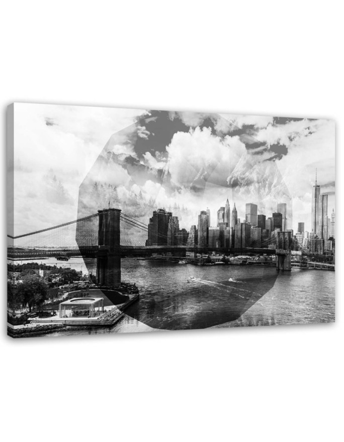 Bridge in New York - Modern Canvas paintings | FEEBY