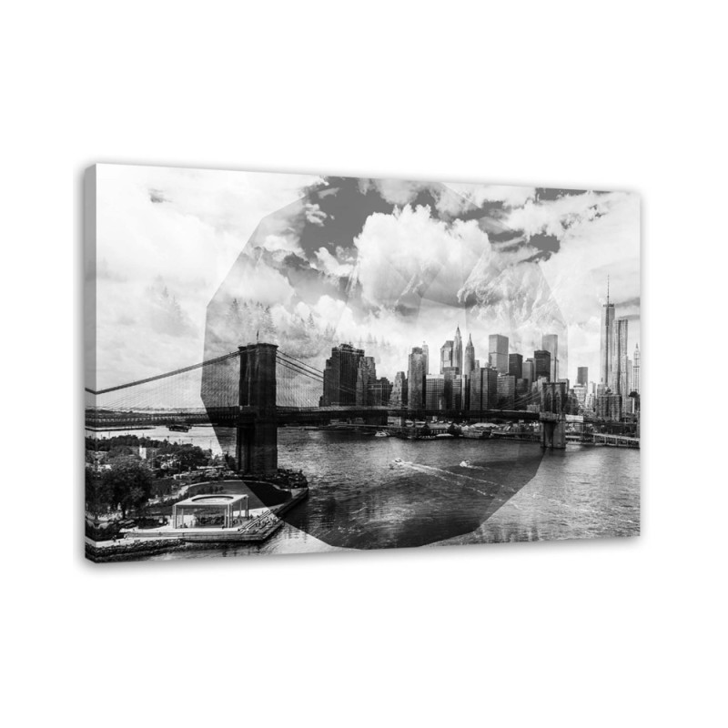 Bridge in New York - Modern Canvas paintings | FEEBY