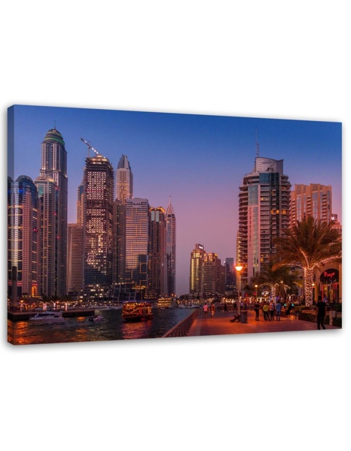 Dubai in the evening - Modern Canvas paintings | FEEBY