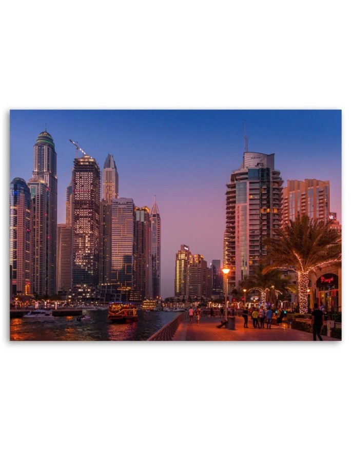 Dubai in the evening - Modern Canvas paintings | FEEBY