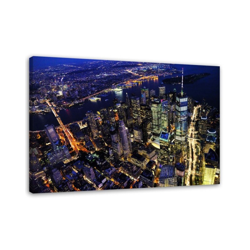 Canvas prints from photo on canvas - New York by night | FEEBY