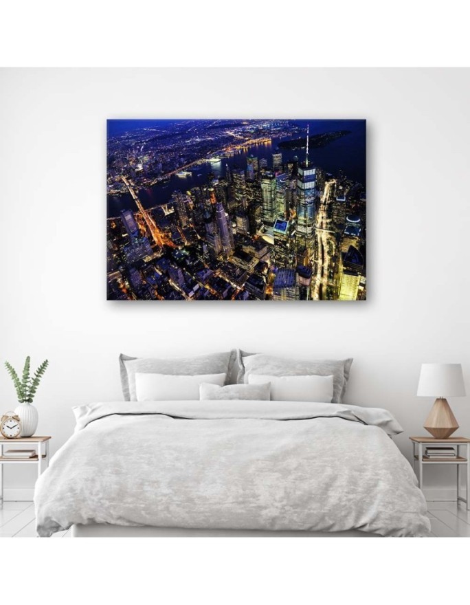 Canvas prints from photo on canvas - New York by night | FEEBY