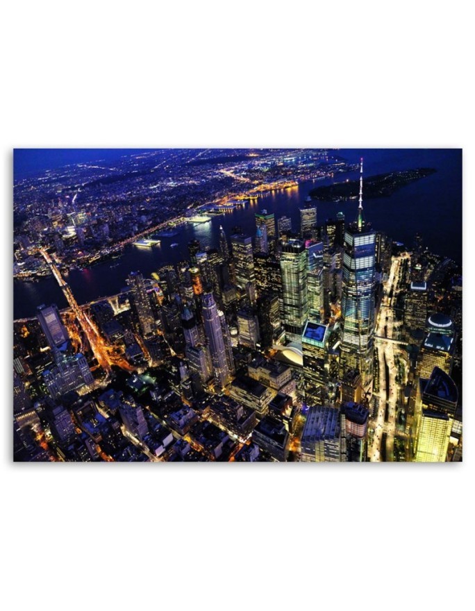 Canvas prints from photo on canvas - New York by night | FEEBY
