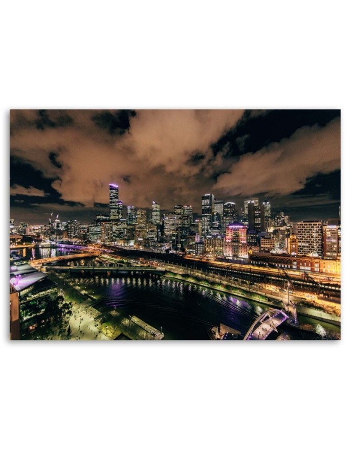 Canvas prints for Hallway - Modern city by night | FEEBY