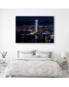 Canvas painting for bedroom - Illuminated skyscraper | FEEBY