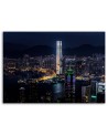 Canvas painting for bedroom - Illuminated skyscraper | FEEBY