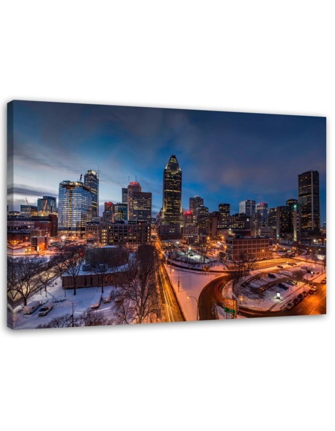 Bedroom canvas painting - New York City in winter | FEEBY