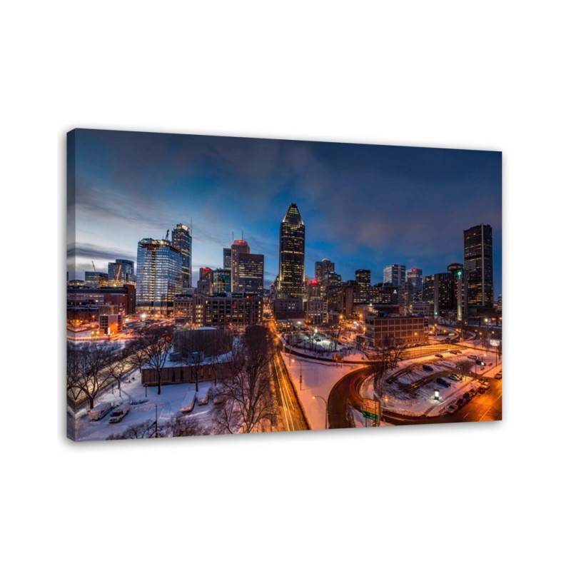 Bedroom canvas painting - New York City in winter | FEEBY
