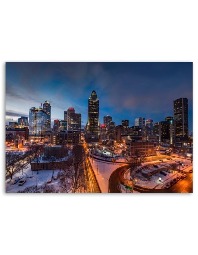 Bedroom canvas painting - New York City in winter | FEEBY