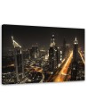 Canvas painting for bedroom - Dubai panoramic at night | FEEBY