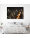 Canvas painting for bedroom - Dubai panoramic at night | FEEBY