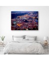 Print canvas painting - Prague city night | FEEBY