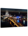 Printed Canvas prints - Cathedral and bridge in Cologne | FEEBY