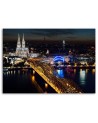Printed Canvas prints - Cathedral and bridge in Cologne | FEEBY