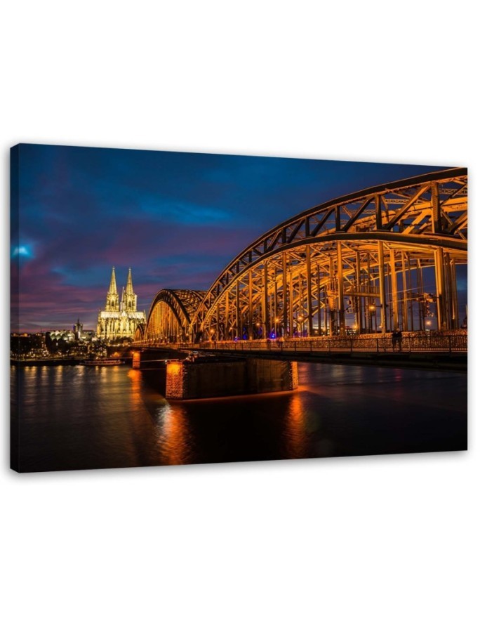 Prints on canvas painting - Bridge and cathedral in Cologne | FEEBY