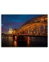 Prints on canvas painting - Bridge and cathedral in Cologne | FEEBY