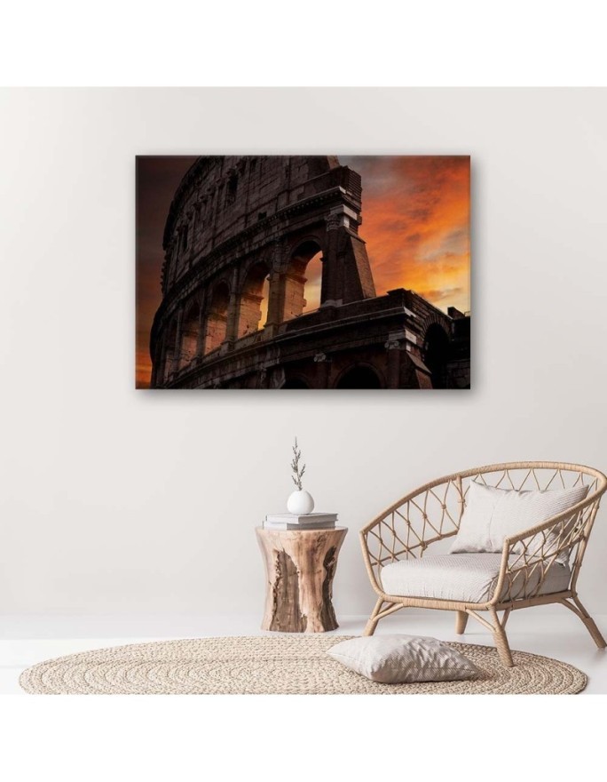 Modern Canvas painting for living room - Colosseum after dark | FEEBY