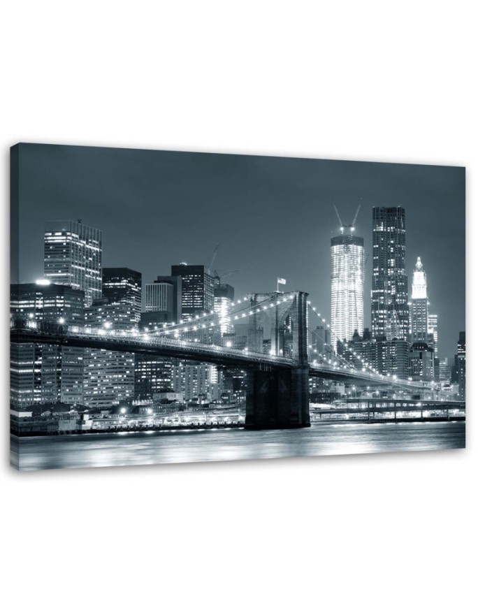 Brooklyn Bridge New York - Canvas painting for the living room USA | FEEBY