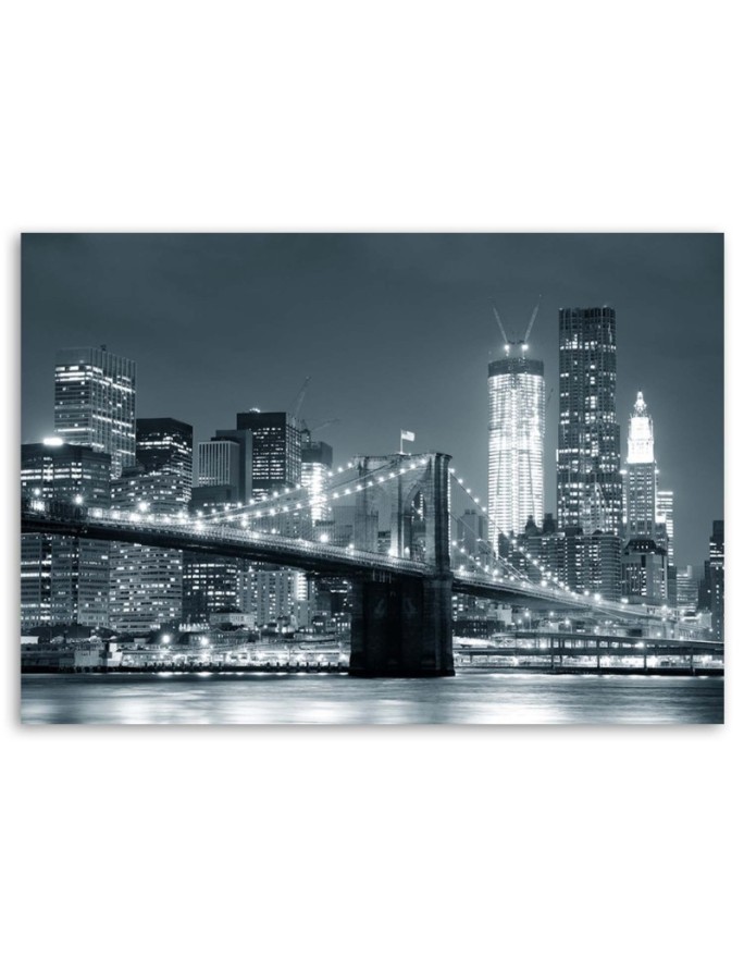 Brooklyn Bridge New York - Canvas painting for the living room USA | FEEBY