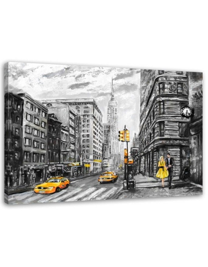 Street in New York - Paintings for the living room USA | FEEBY