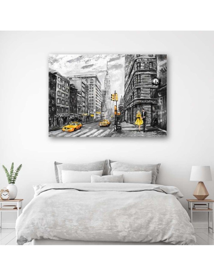 Street in New York - Paintings for the living room USA | FEEBY