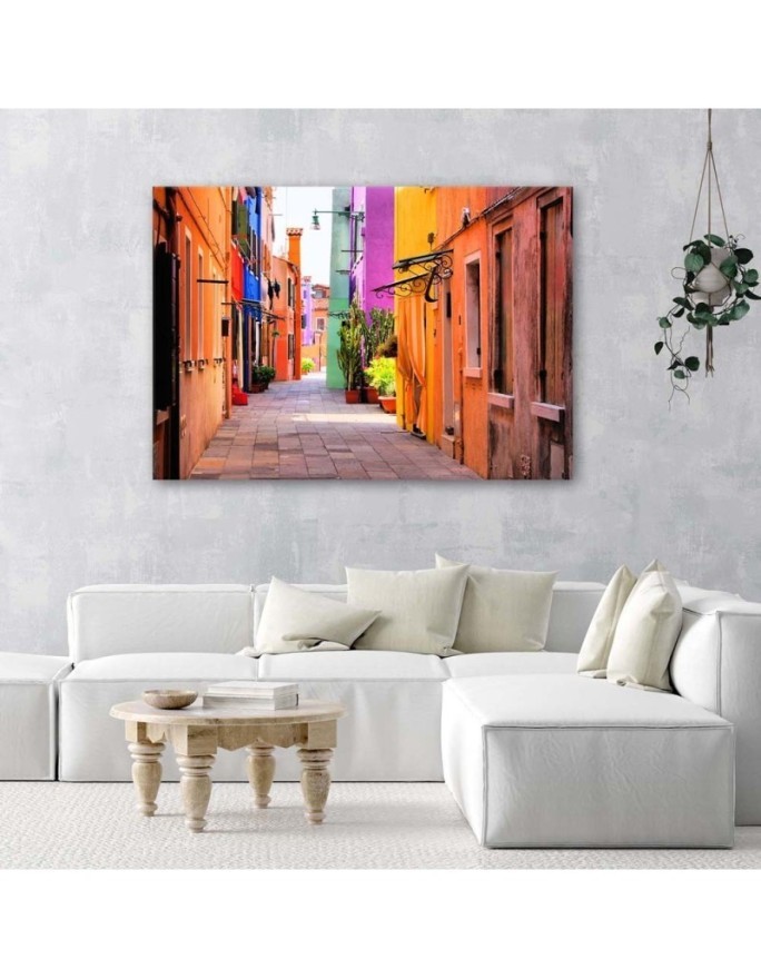 Canvas prints - Venice colourful street | FEEBY