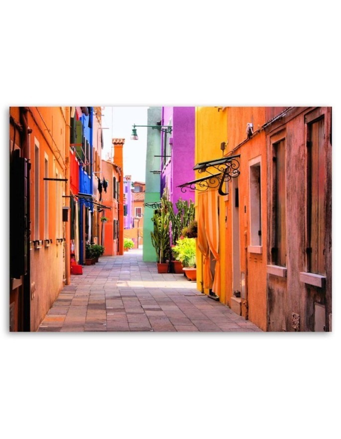 Canvas prints - Venice colourful street | FEEBY