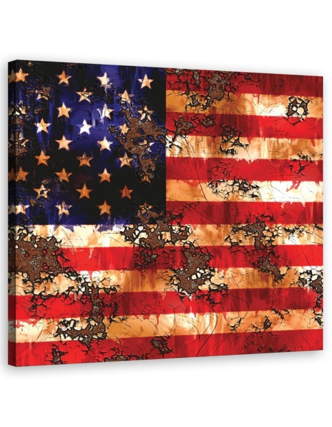 Canvas prints - U.S. flag abstract Coloured | FEEBY