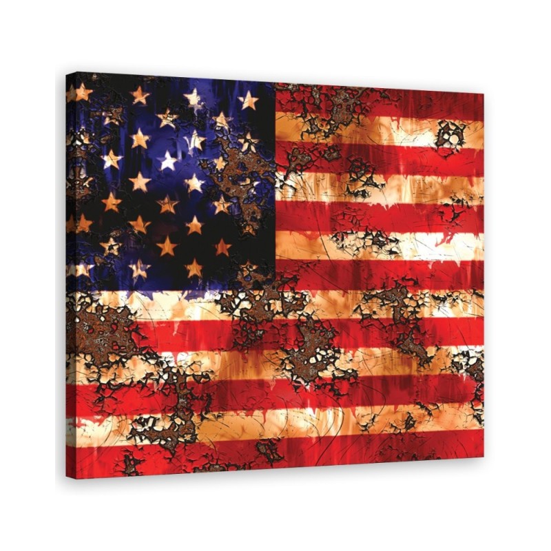 Canvas prints - U.S. flag abstract Coloured | FEEBY
