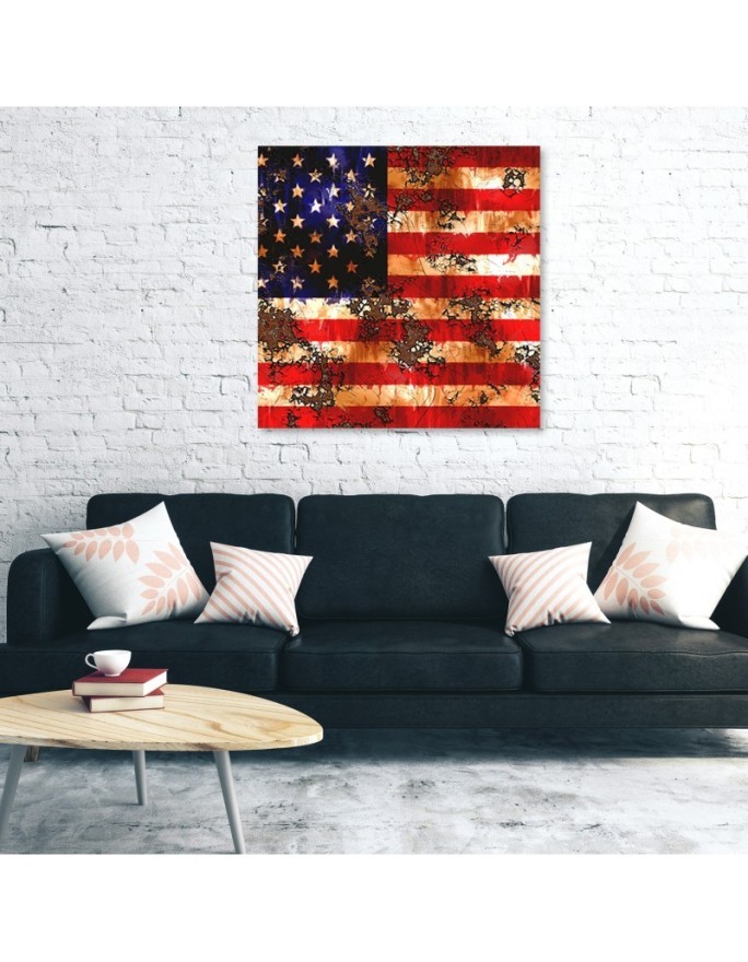 Canvas prints - U.S. flag abstract Coloured | FEEBY