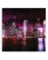 New York Skyline Purple - Painting for living room USA | FEEBY